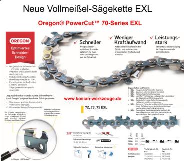 OREGON Sägekette Vollmeißelkette 3/8" 1,5 mm 60 cm 73EXL084E
