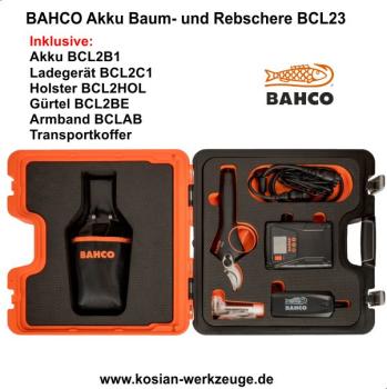 Bahco Akku Baumschere, Rebschere BLC23
