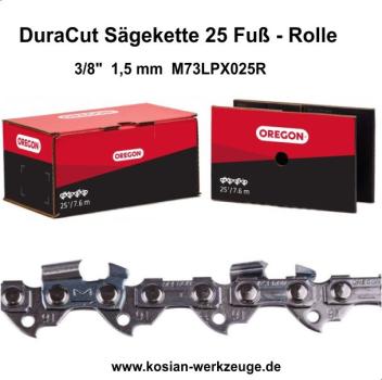 Oregon DuraCut-Sägekette 3/8" 1,5 mm 25 Fuß Rollenware