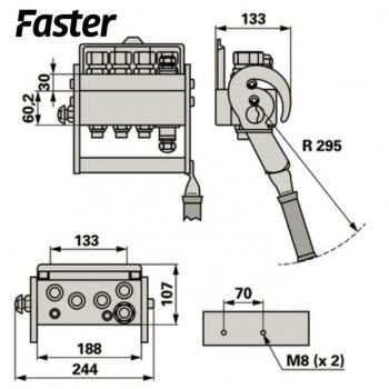 Faster Multikuppler 2PS08 4x1/2+E3 komplett