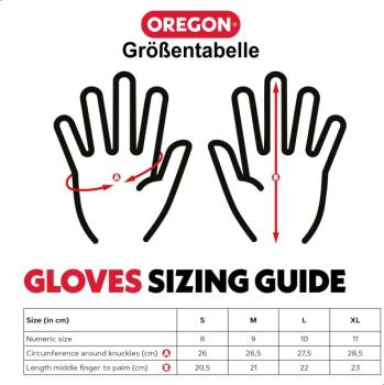 Preview: Oregon Protect Pro Schnittschutzhandschuh rot