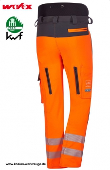 Watex Schnittschutzhose Kommune Stretch, Bundhose Warnfarbe