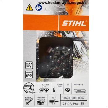 Stihl Sägekette 40cm .325"  1,3mm  67 TG 23RS Pro 3690 000 0067