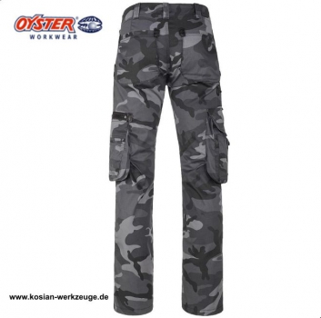 Oyster Zunfthose "Max" Camouflage ohne Schlag, camo grau