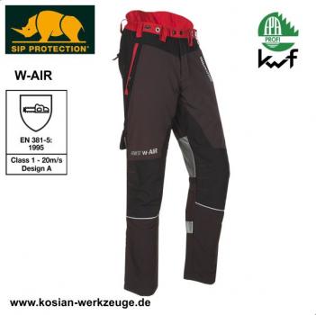 SIP Forest W-AIR Schnittschutzhose, 1SNW grau-rot