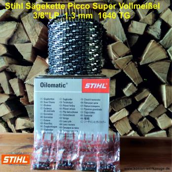 Stihl Sägekette Picco Super Vollmeißel 3/8"LP 1,3 mm 1640 TG