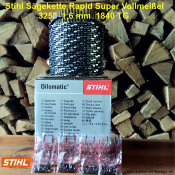 Stihl Sägekette Rapid Super Vollmeißel .325", 1,6 mm, 1840 TG