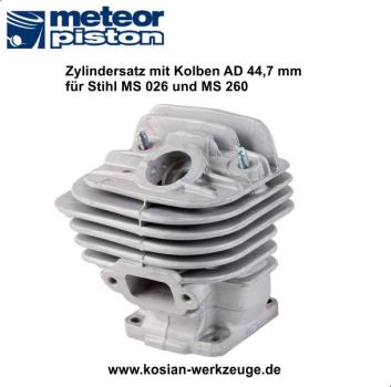 Meteor Zylindersatz mit Kolben für Stihl MS 260 oder 026