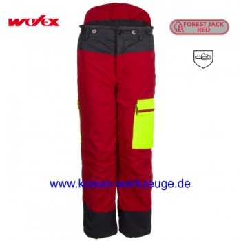 Watex Schnittschutzhose Forest Jack Red , Bundhose