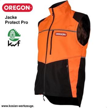 Preview: Oregon Forstjacke Protect Pro orange/schwarz