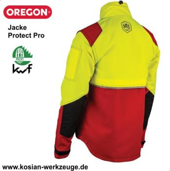 Preview: Oregon Forstjacke Protect Pro rot/gelb