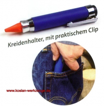 Oregon Kreidehalter mit Clip und Druckknopf