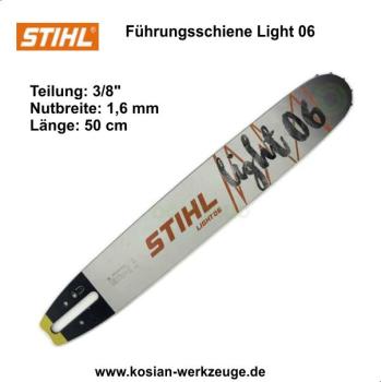Stihl Führungsschiene Light 06 3/8" 50 cm 11Z Artikel-Nr. 3003 000 5221