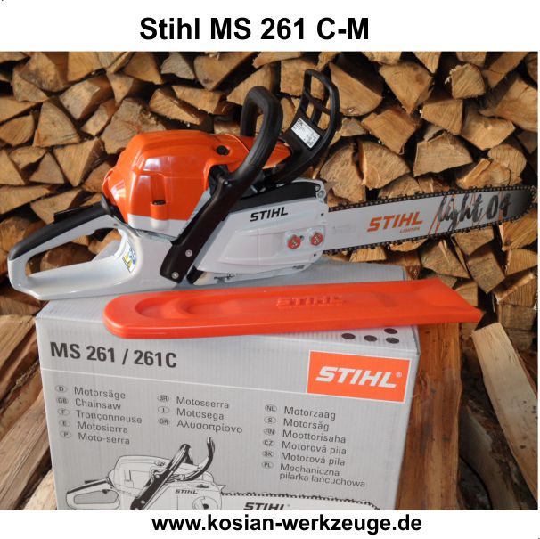 Stihl Motorsäge MS 261 CM 37cm Schnittlänge, Benzin-Kettensäge, Forstsäge,  Benzinsäge