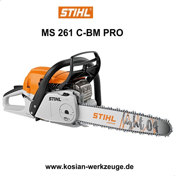 Stihl Motorsäge MS 261 C-BM 40cm Schnittlänge, Benzin-Kettensäge,  Forstsäge, Benzinsäge