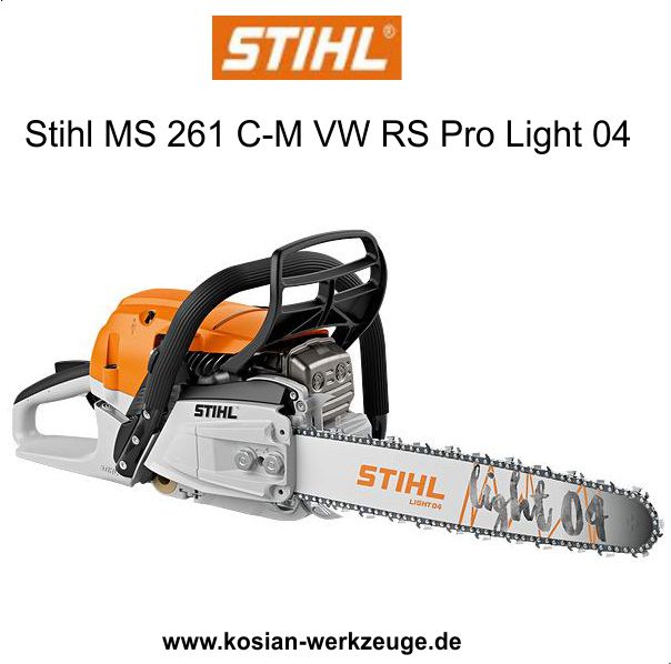 Stihl Motorsäge MS 261 C-M VW 40cm Schnittlänge, Benzin-Kettensäge,  Forstsäge, Benzinsäge