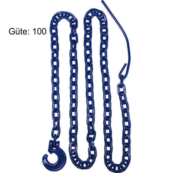 Forstkette G100 vierkant 8mm x 2,5m blau m.Kuppelschlitzring  u.Durchstecknadel - Baumarktprofi