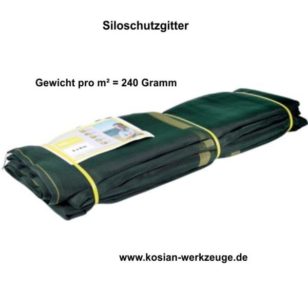 Siloschutzgitter grün 5 x 7 m, 240 Gramm pro qm Zilltec 240