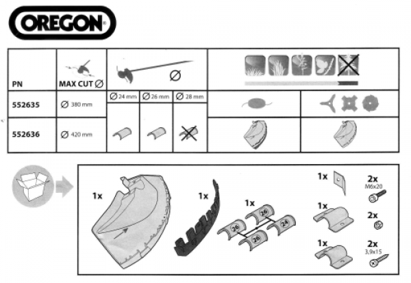 Oregon Universal Messerschutz für Motorsensen und Freischneider über 33 cm³