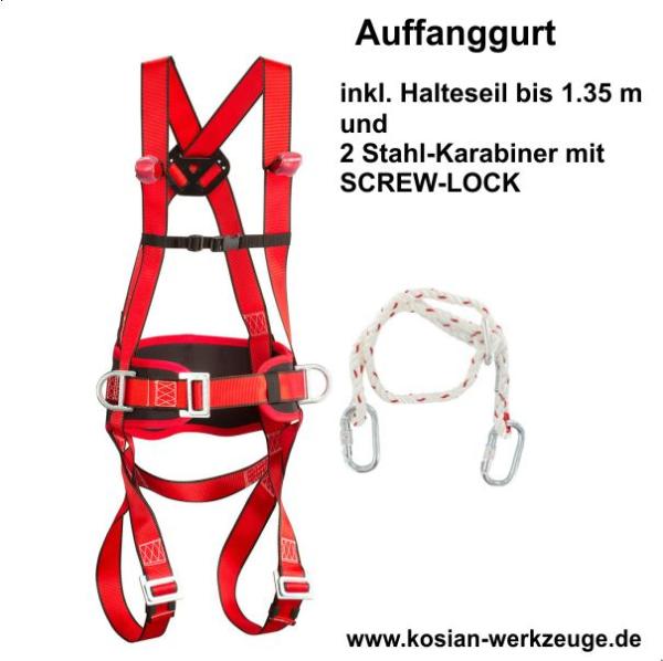 Climax Klettergurt inkl. Halteseil und 2 Karabiner