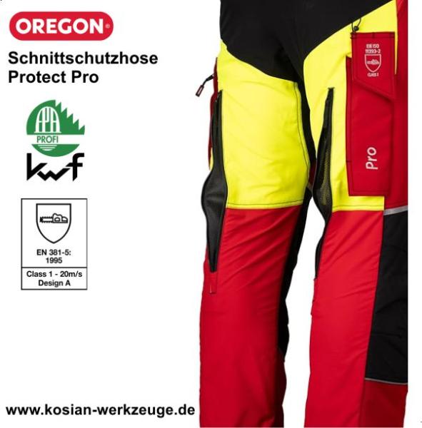 Oregon Schnittschutzhose Protect Pro rot