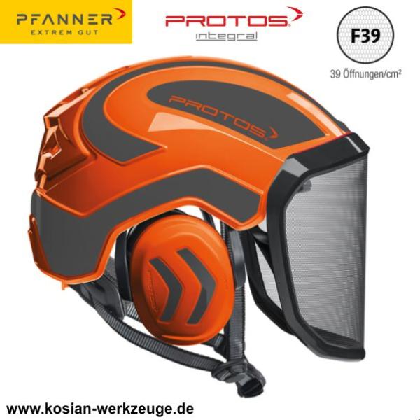 Pfanner PROTOS Integral Arborist Forsthelm Orange-Grau