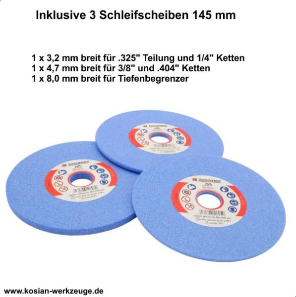Tecomec Super Jolly SJ Pro Evo hydraulisches Kettenschärfgerät