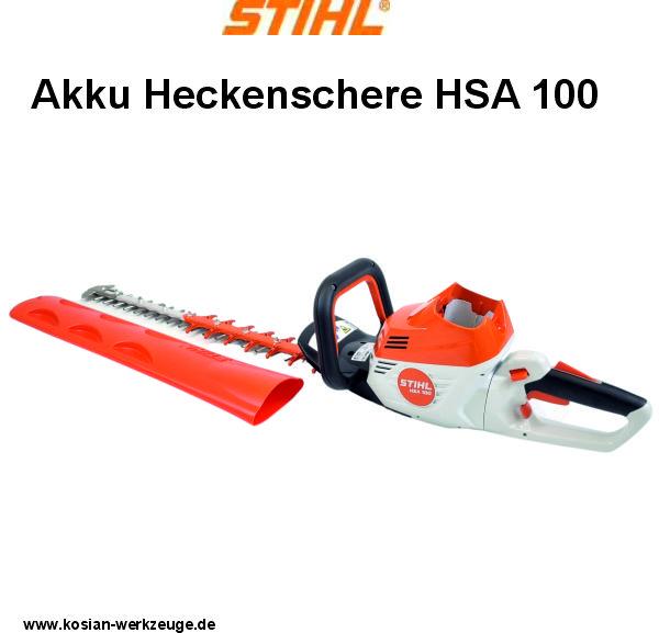Stihl Akku Heckenschere HSA 100 ohne Akku und Ladegerät