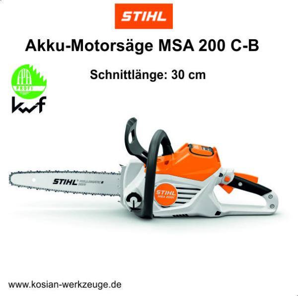 Stihl Akku-Motorsäge MSA 200 C-B 30 cm