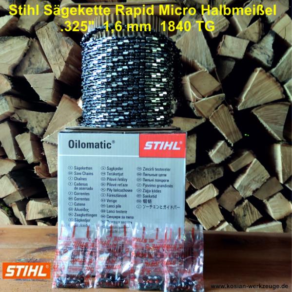 Stihl Sägekette Rapid Micro Halbmeißel .325" 1,6 mm 1840 TG