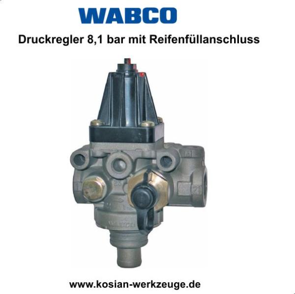 Wabco Druckregler 8,1 bar mit Reifenfüllanschluss Art.-Nr. 9753034730