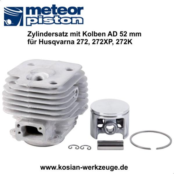 Meteor Zylindersatz mit Kolben für Husqvarna 272, 272XP, 272K